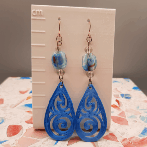 Blue Swirl Earrings
