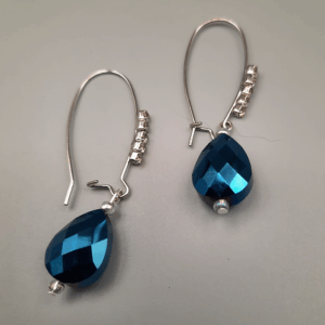 Deep Blue Drop Earrings