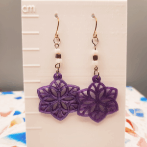 Purple Flake Earrings